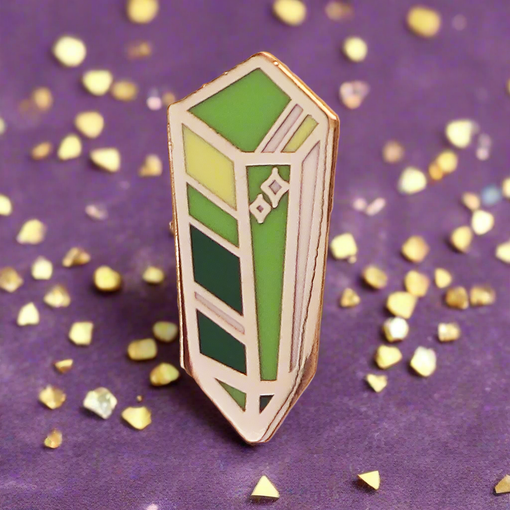 Green Crystal Mini Pin