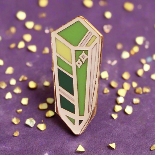 Green Crystal Mini Pin