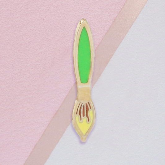 Green Paintbrush Mini Pin