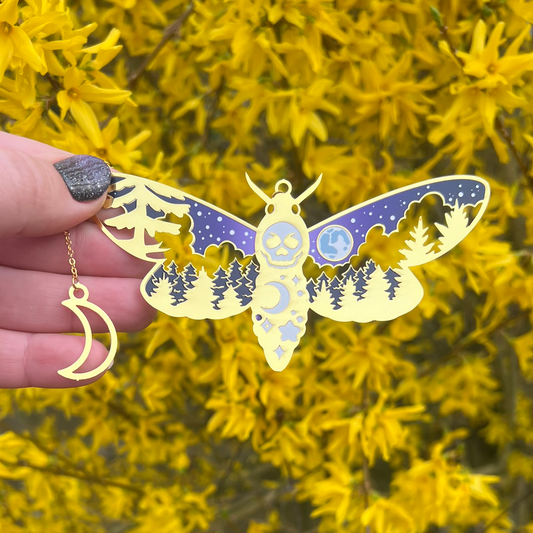 Death's Head Hawk Moth Metal Bookmark