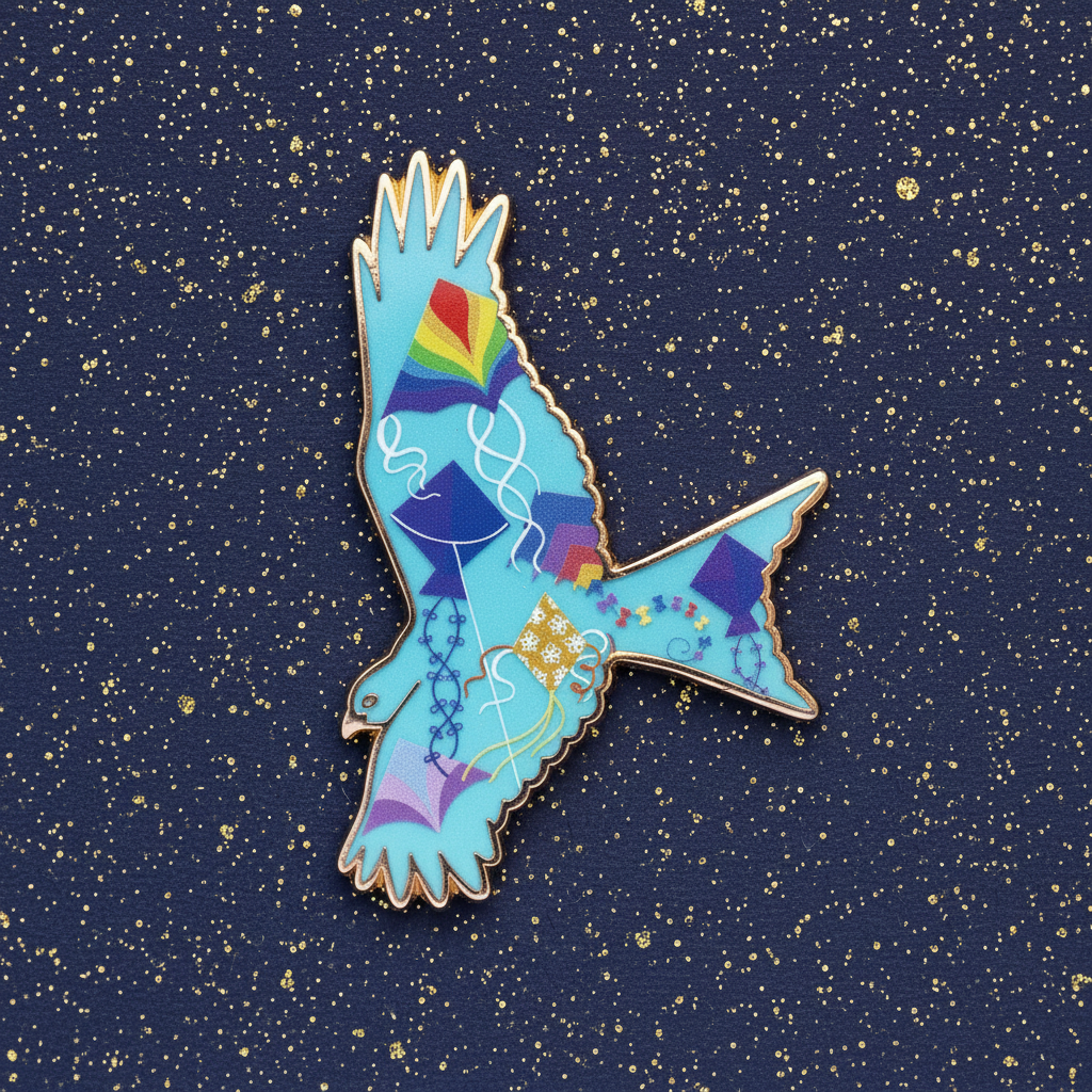 Kites in Flight Enamel Pin