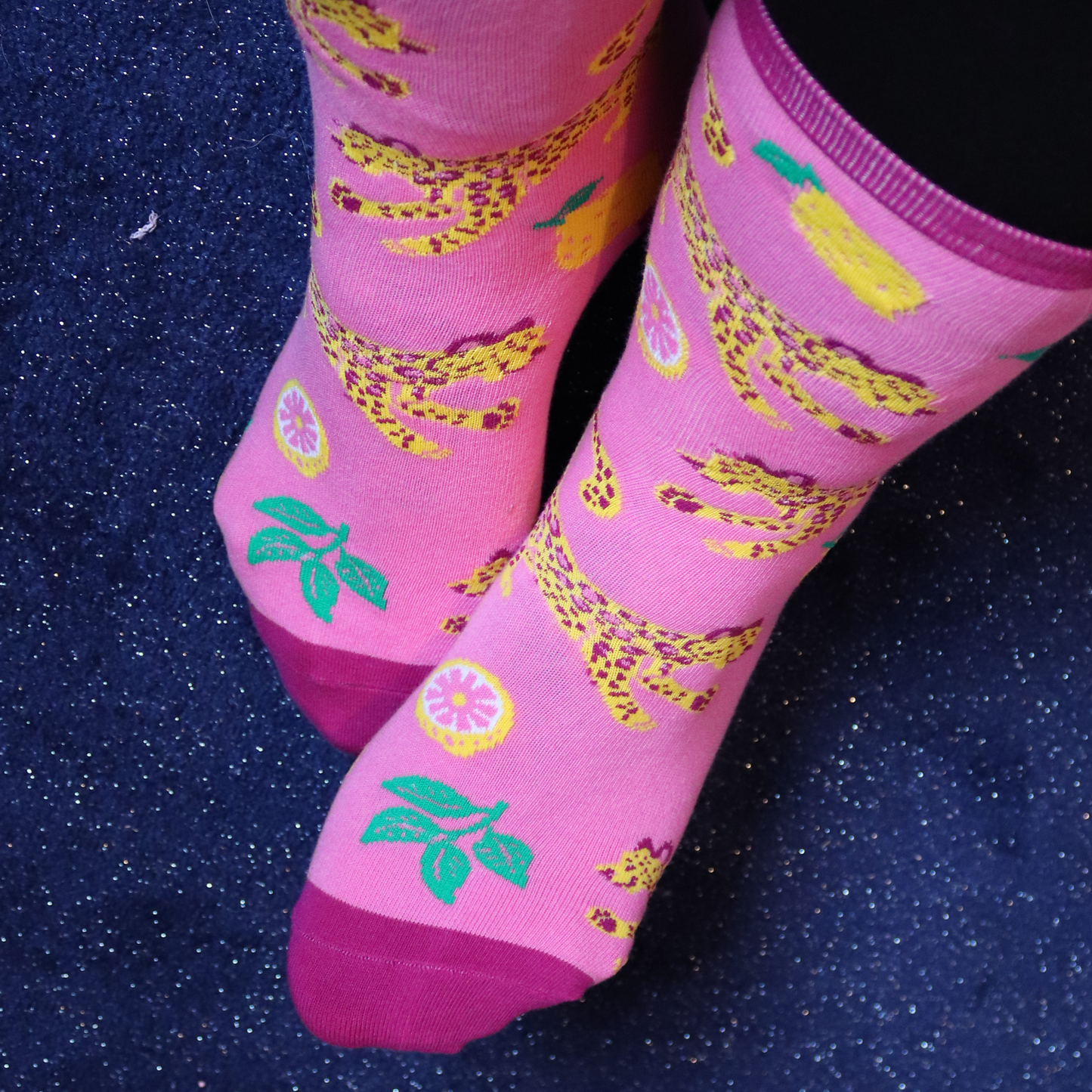Lemon Leopard Socks
