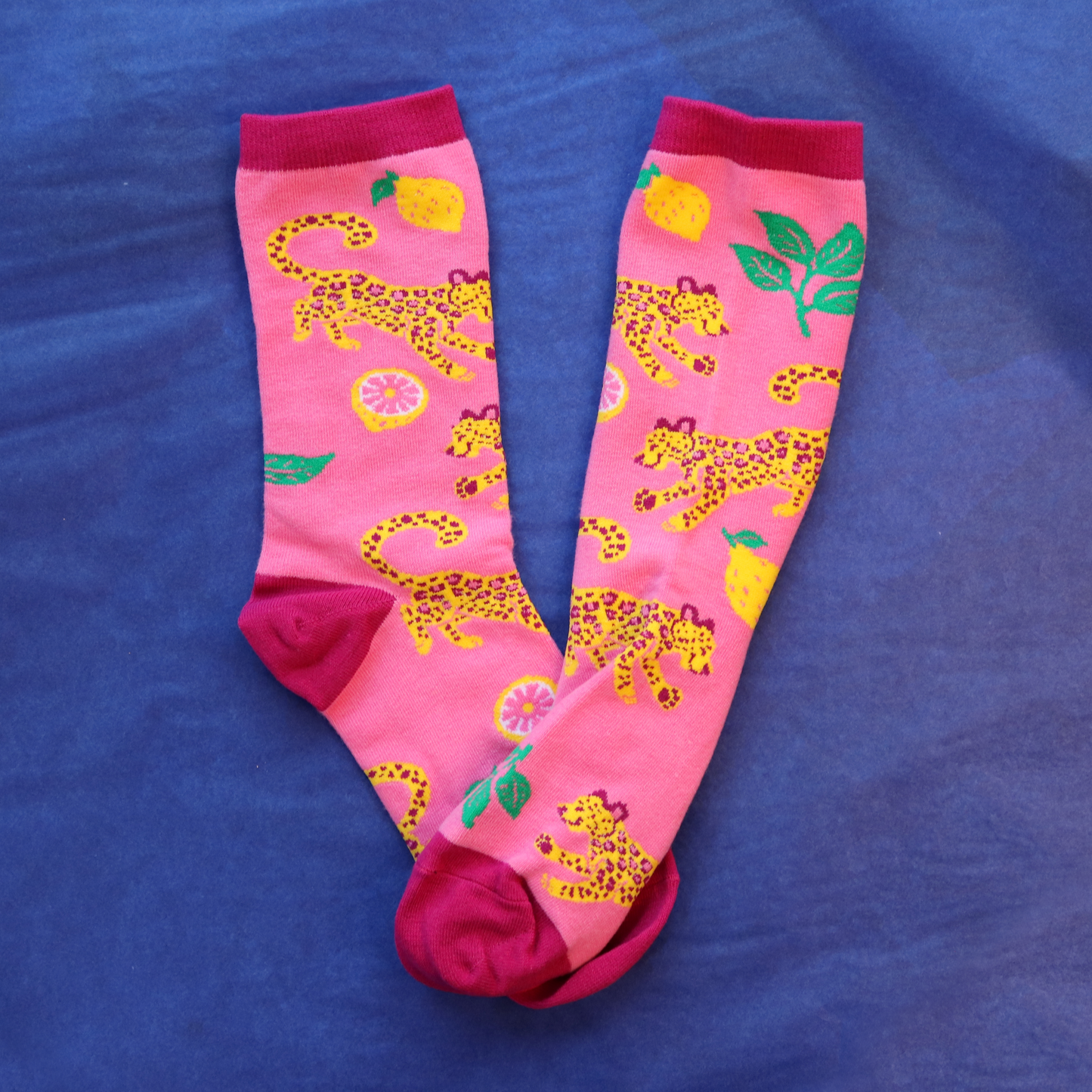 Lemon Leopard Socks