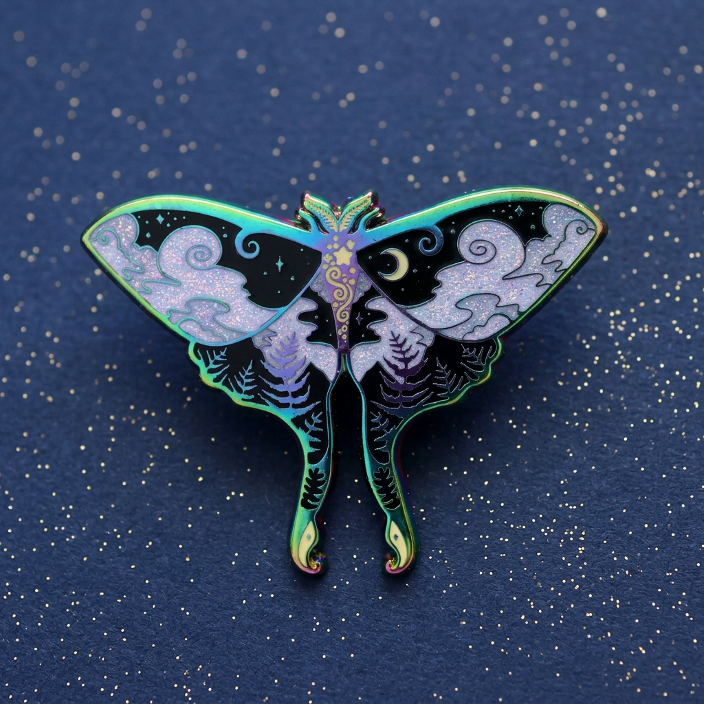 Lunar Lullaby Moth Enamel Pin