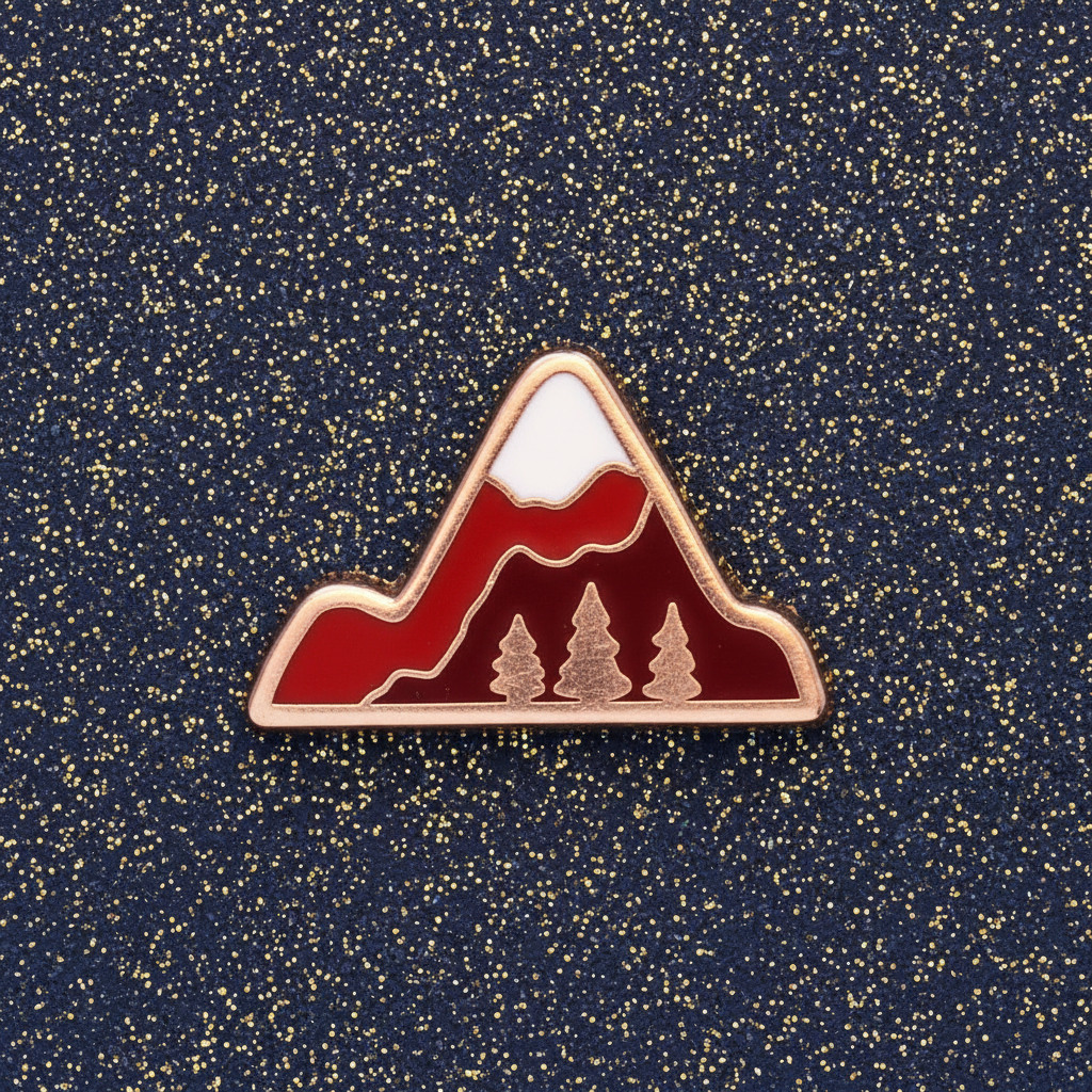 Burgundy Mountain Mini Pin - Limited Edition