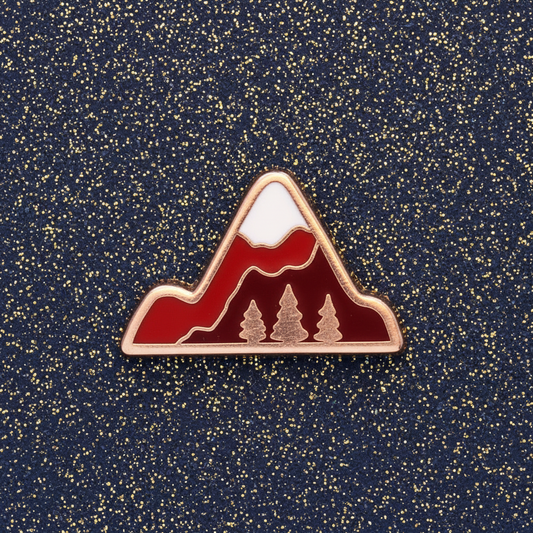 Burgundy Mountain Mini Pin - Limited Edition