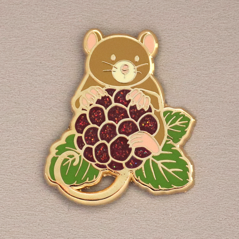 Blackberry Mouse Enamel Pin