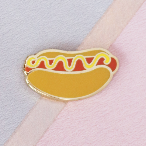 Mustard Hot Dog Mini Pin