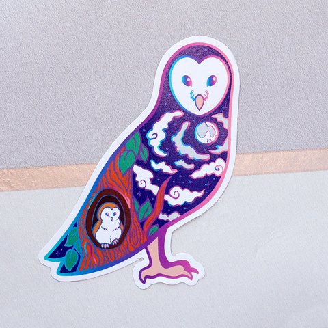 Barn Owl Vinyl Sticker