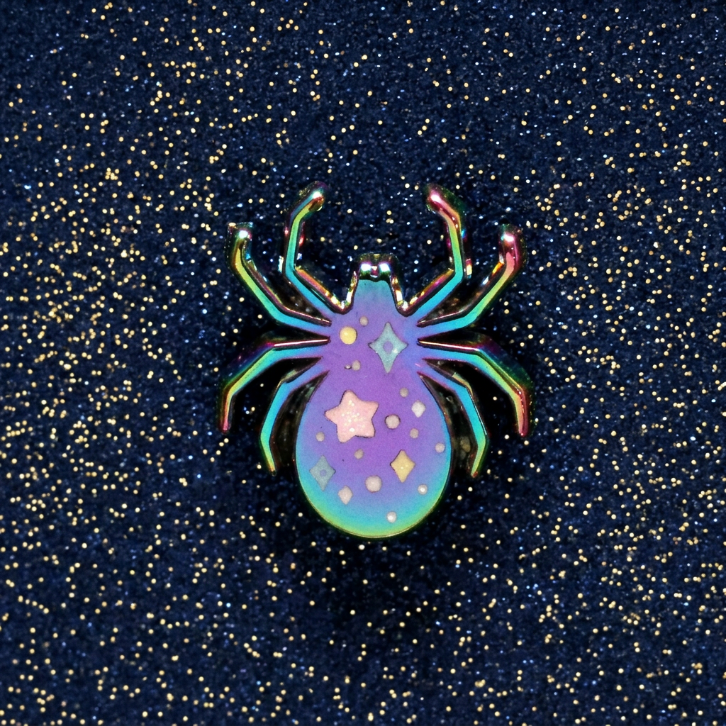 Spider Rainbow Metal Mini Pin
