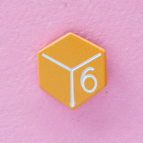 Orange D6 Mini Pin