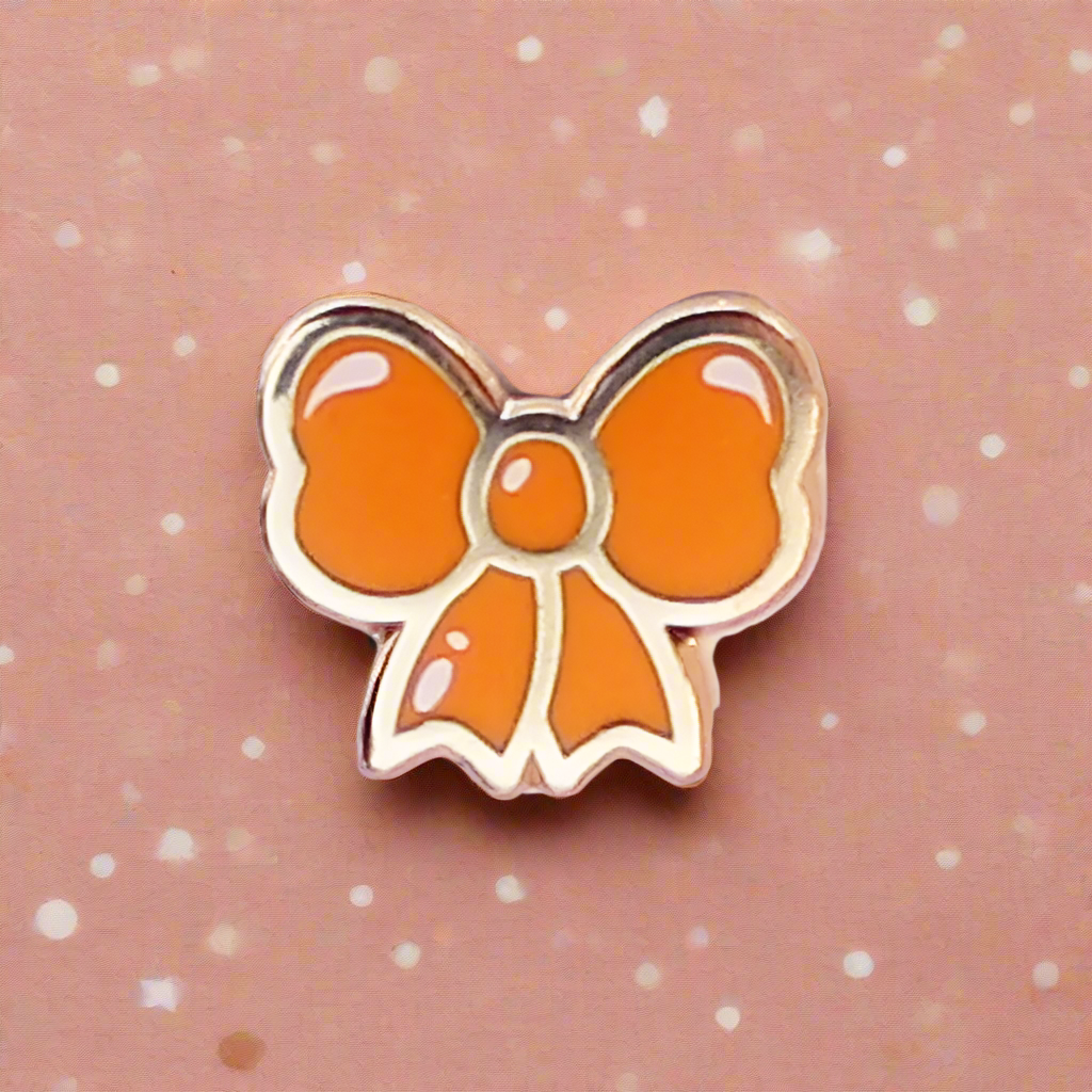 Orange Bow Mini Pin