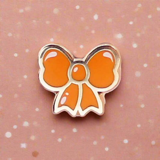 Orange Bow Mini Pin