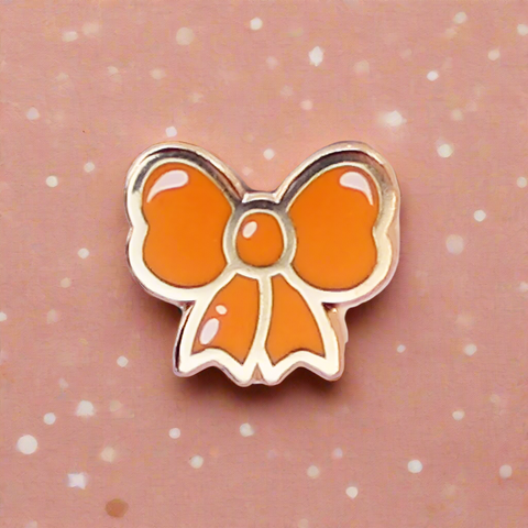 Orange Bow Mini Pin