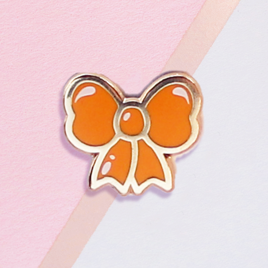 Orange Bow Mini Pin