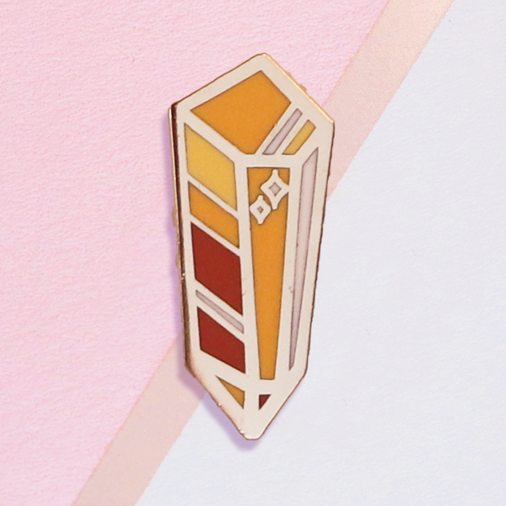 Orange Crystal Mini Pin