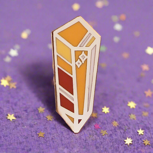Orange Crystal Mini Pin