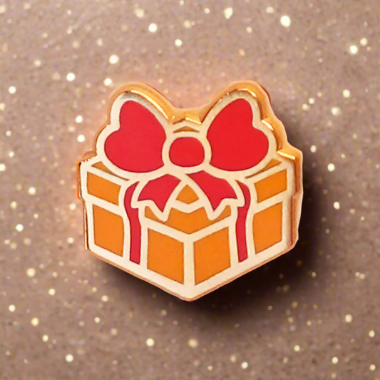 Orange Present Mini Pin