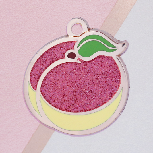 Peach Engraveable ID Pet Tag Charm