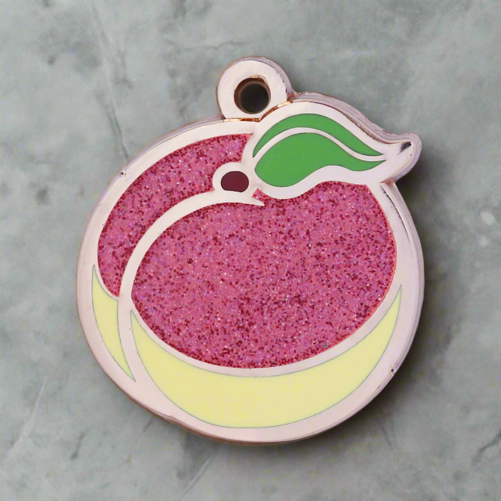 Peach Engraveable ID Pet Tag Charm