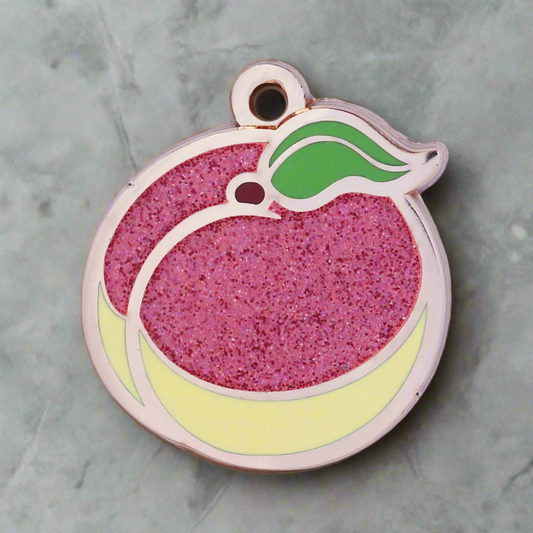 Peach Engraveable ID Pet Tag Charm