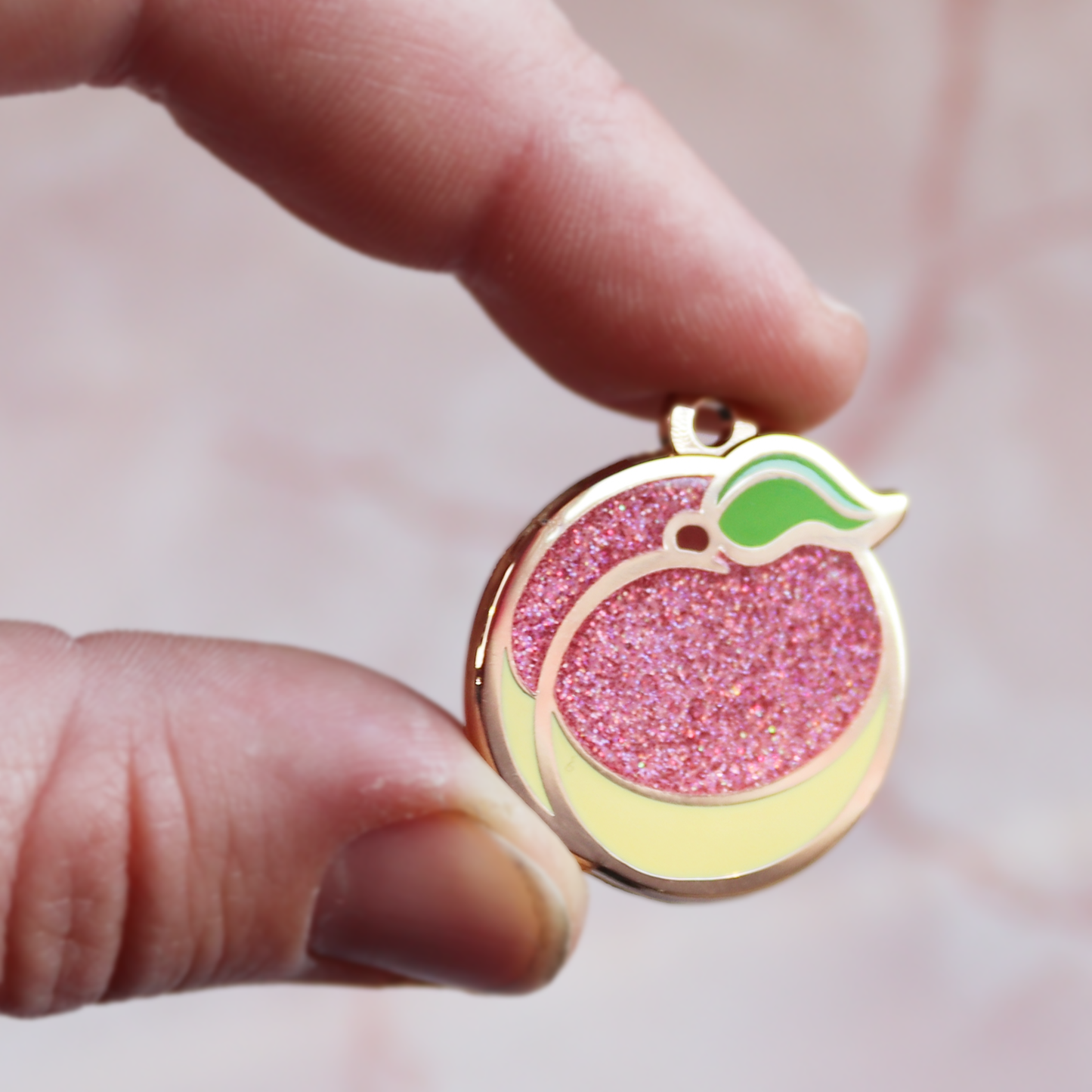 Peach Engraveable ID Pet Tag Charm