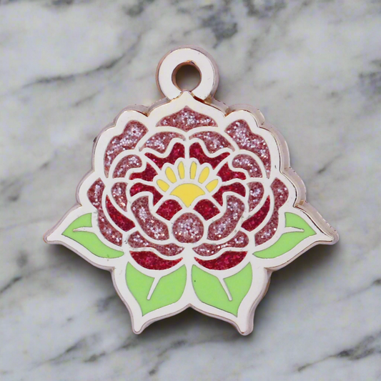 Peony Engraveable ID Pet Tag Charm