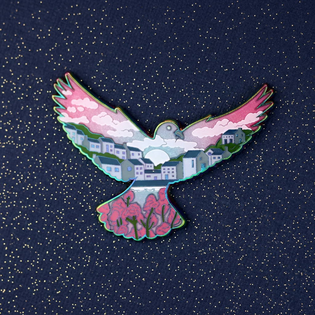 Predawn Pigeon Enamel Pin