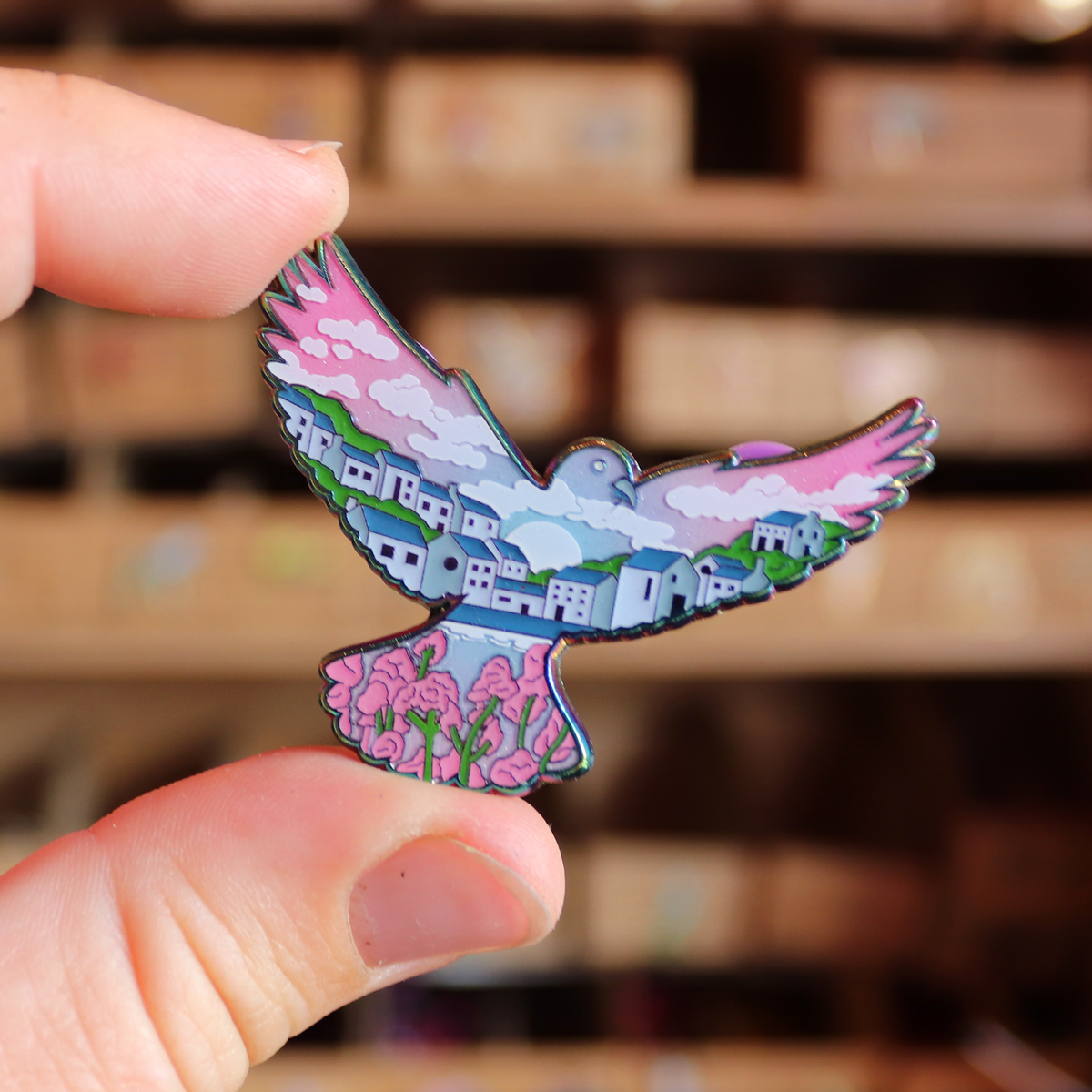 Predawn Pigeon Enamel Pin