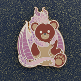 Plushie Hoarder Dragon Enamel Pin