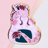 Pink Onigiri Dragon Enamel Pin