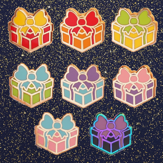 Green Present Mini Pin