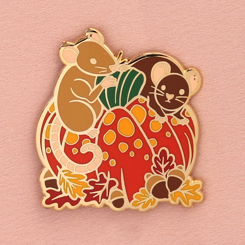 Pumpkin Rats Enamel Pin