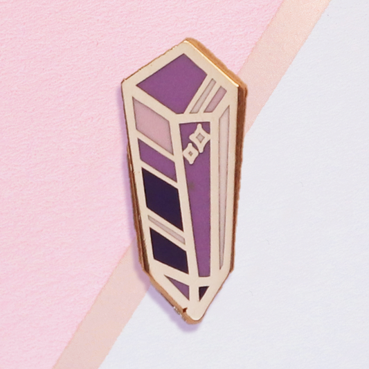 Purple Crystal Mini Pin
