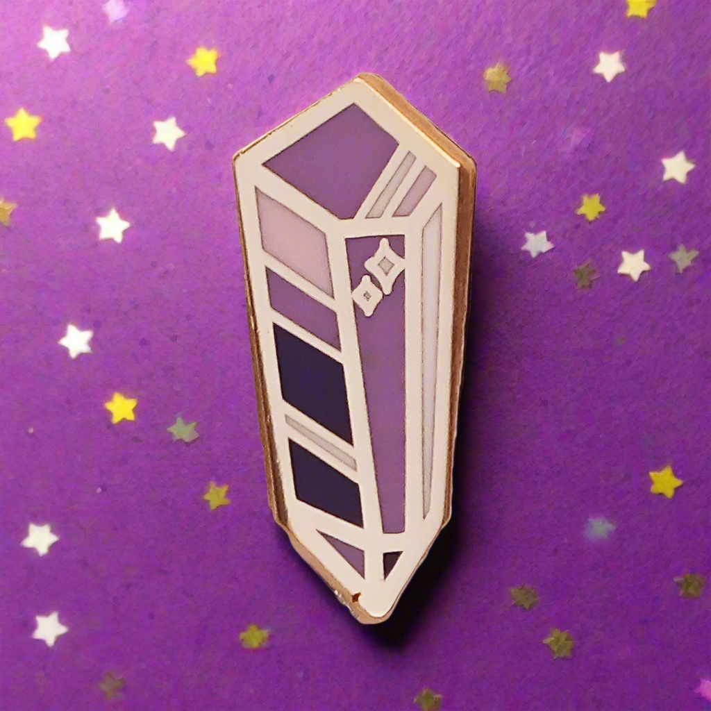 Purple Crystal Mini Pin
