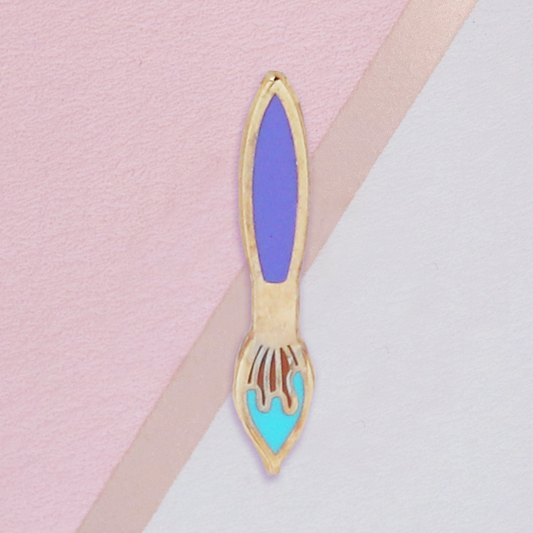 Purple Paintbrush Mini Pin