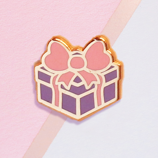 Purple Present Mini Pin