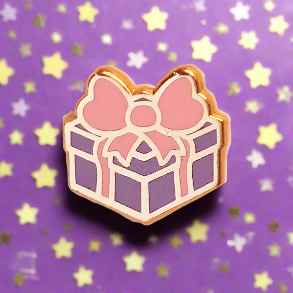 Purple Present Mini Pin