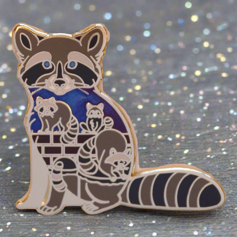 Raccoon Enamel Pin