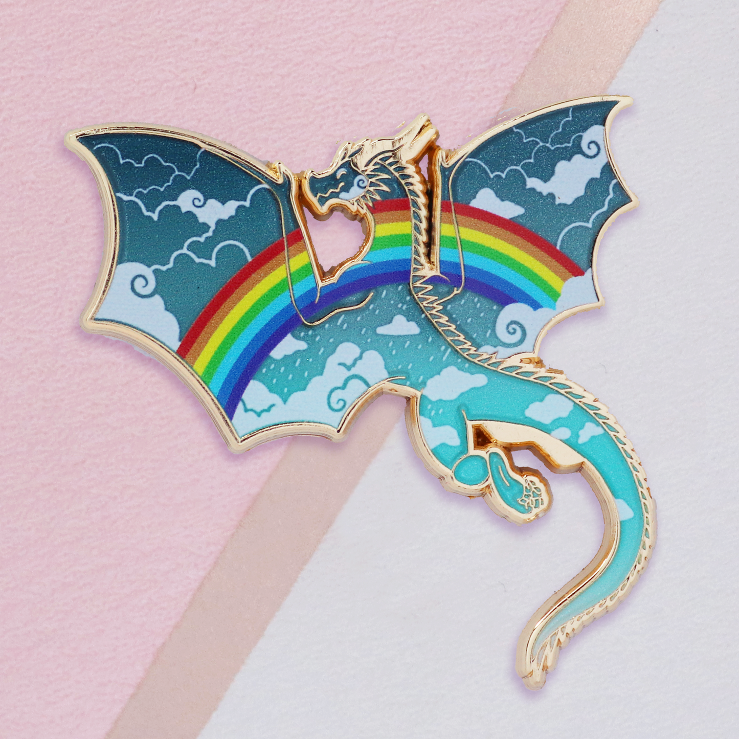 Rainy Day Dragon Enamel Pin