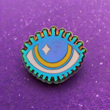 Rainbow Hooded Eye Mini Pin