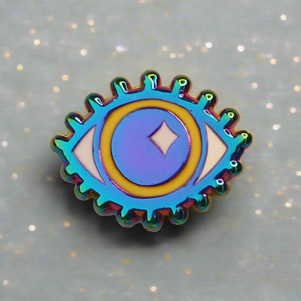 Rainbow Wide Eye Mini Pin