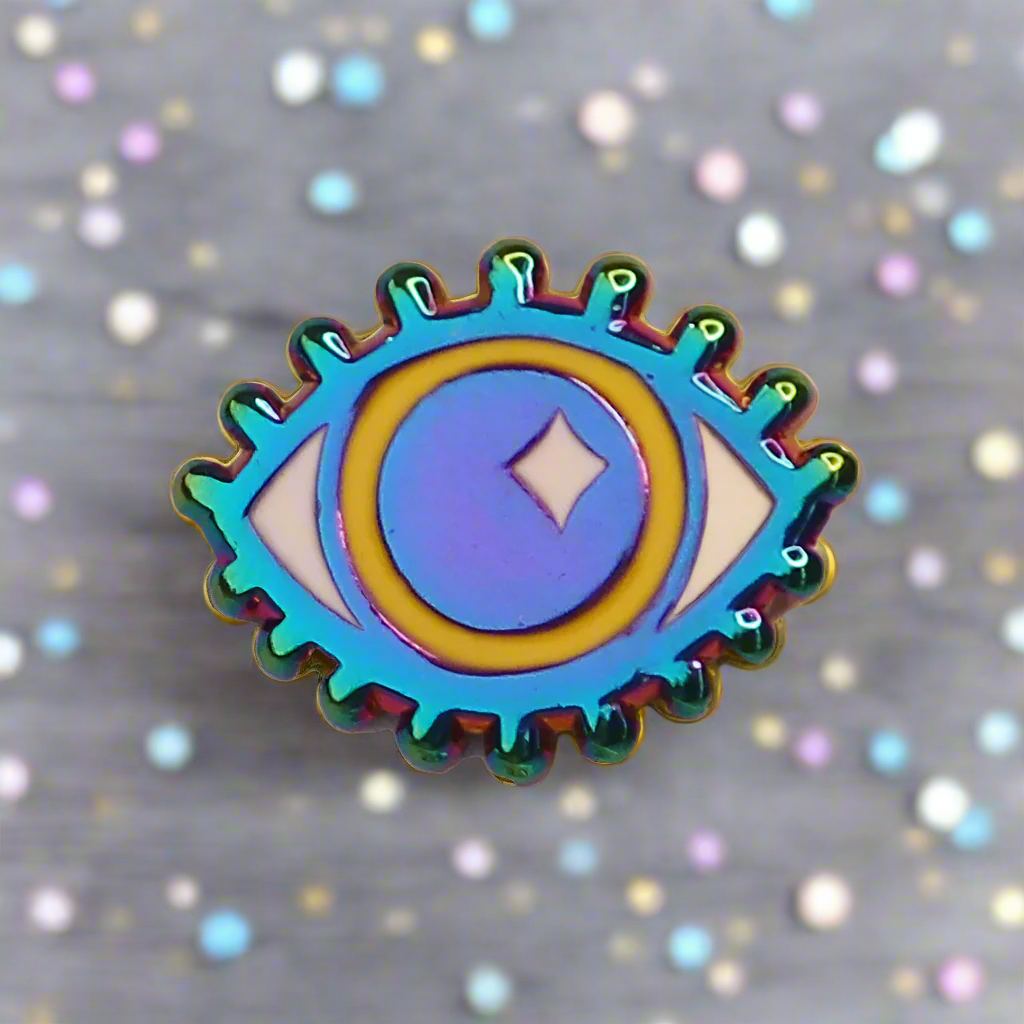 Rainbow Wide Eye Mini Pin