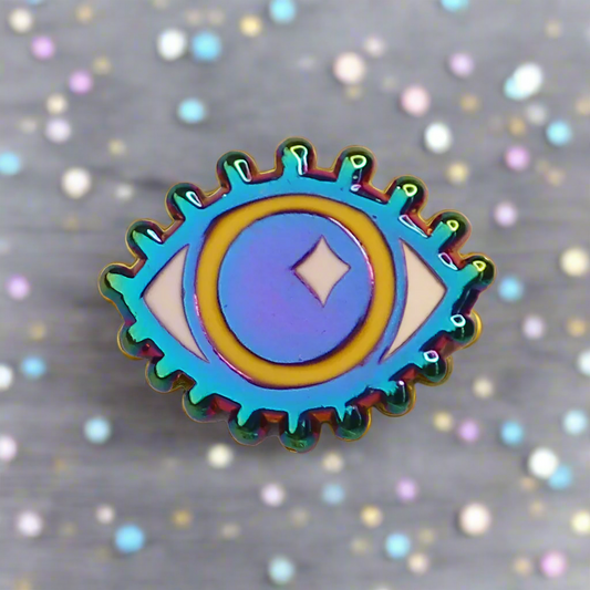 Rainbow Wide Eye Mini Pin