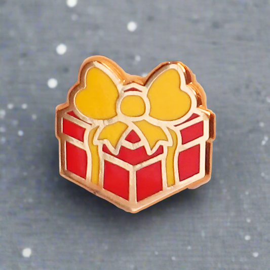 Red Present Mini Pin