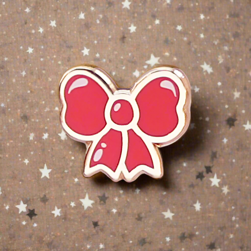 Red Bow Mini Pin