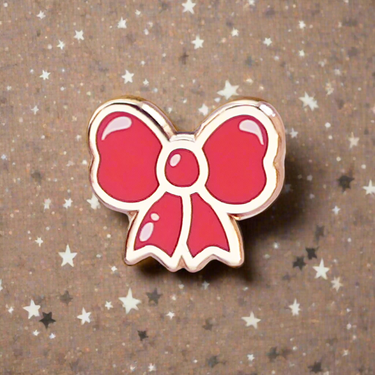 Red Bow Mini Pin