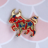 Red Ox Enamel Pin