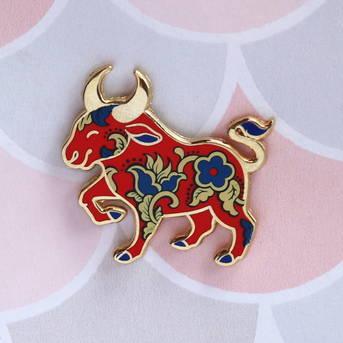 Red Ox Enamel Pin