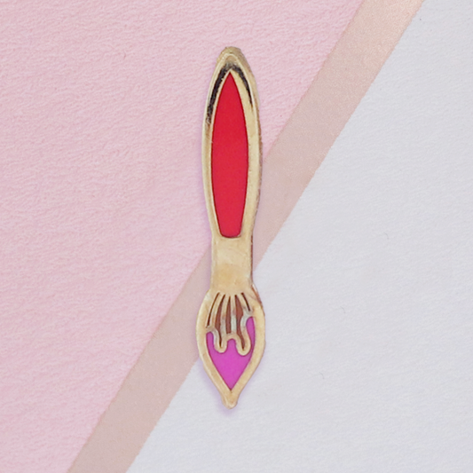 Red Paintbrush Mini Pin
